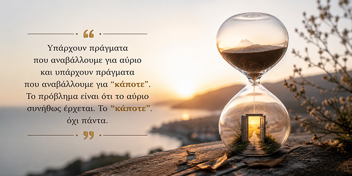 Όταν η αναβλητικότητα αφορά τη ζωή και όχι τις υποχρεώσεις